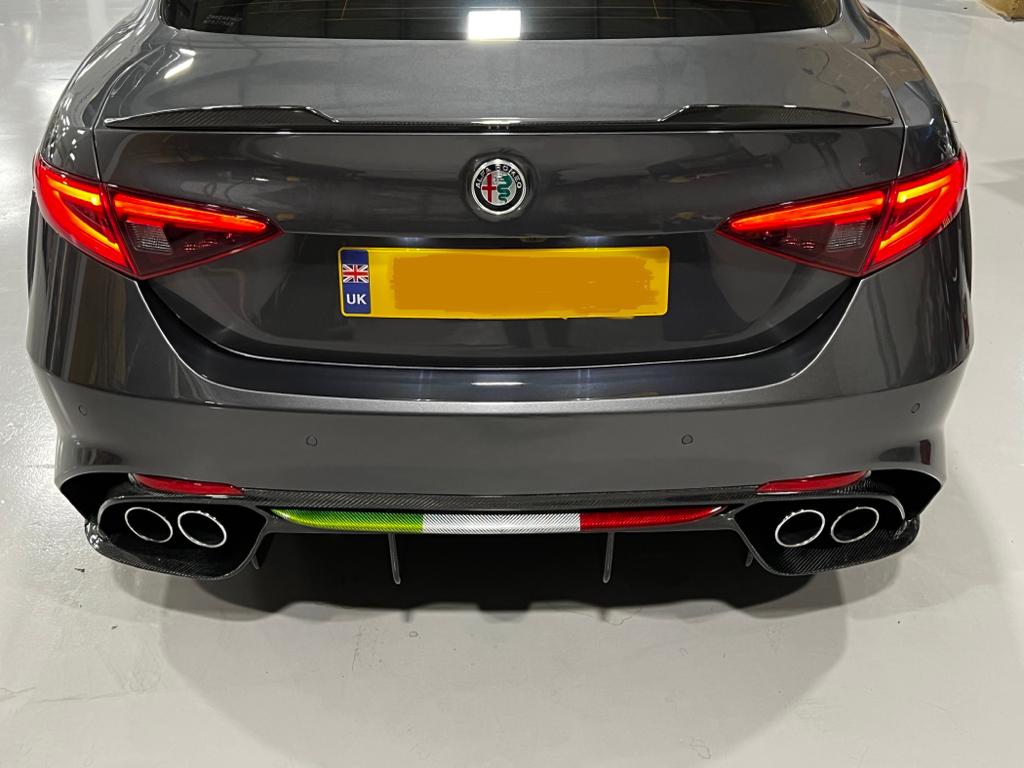 Alfa Romeo Giulia 952 Quadrifoglio Rear Diffuser Valance Splitter QV Carbon Fiber 2016+