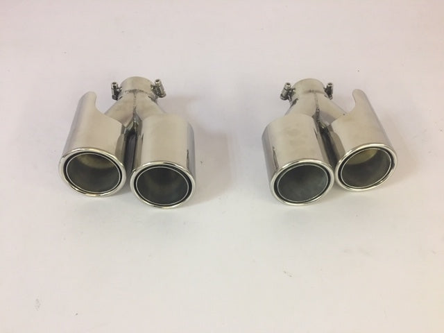 Jaguar X250 XF XFR XFR-S Style Stainless Steel Quad exhaust muffler tips for 2008 - 2015 models