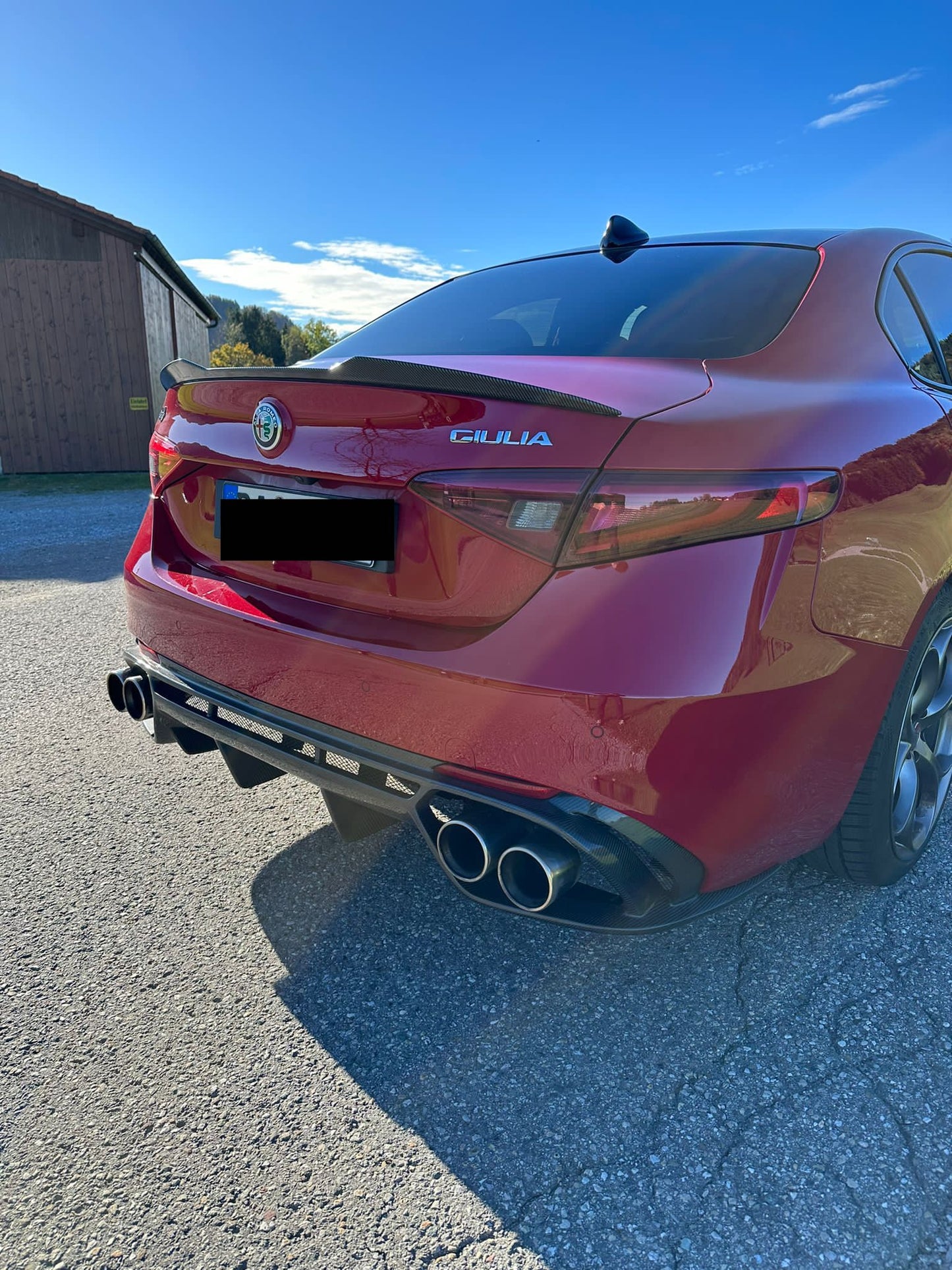 Alfa Romeo Giulia Veloce Rear Diffuser Carbon Fibre QV Style 2016+