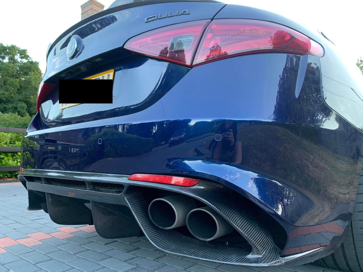 Alfa Romeo Giulia 952 Quadrifoglio Rear Diffuser Valance Splitter QV Carbon Fiber 2016+