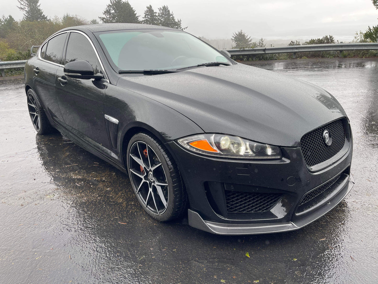 Jaguar XFRS XFR-S Carbon Fibre Front Bumper Lip Splitter 2012 2013 2014 2015