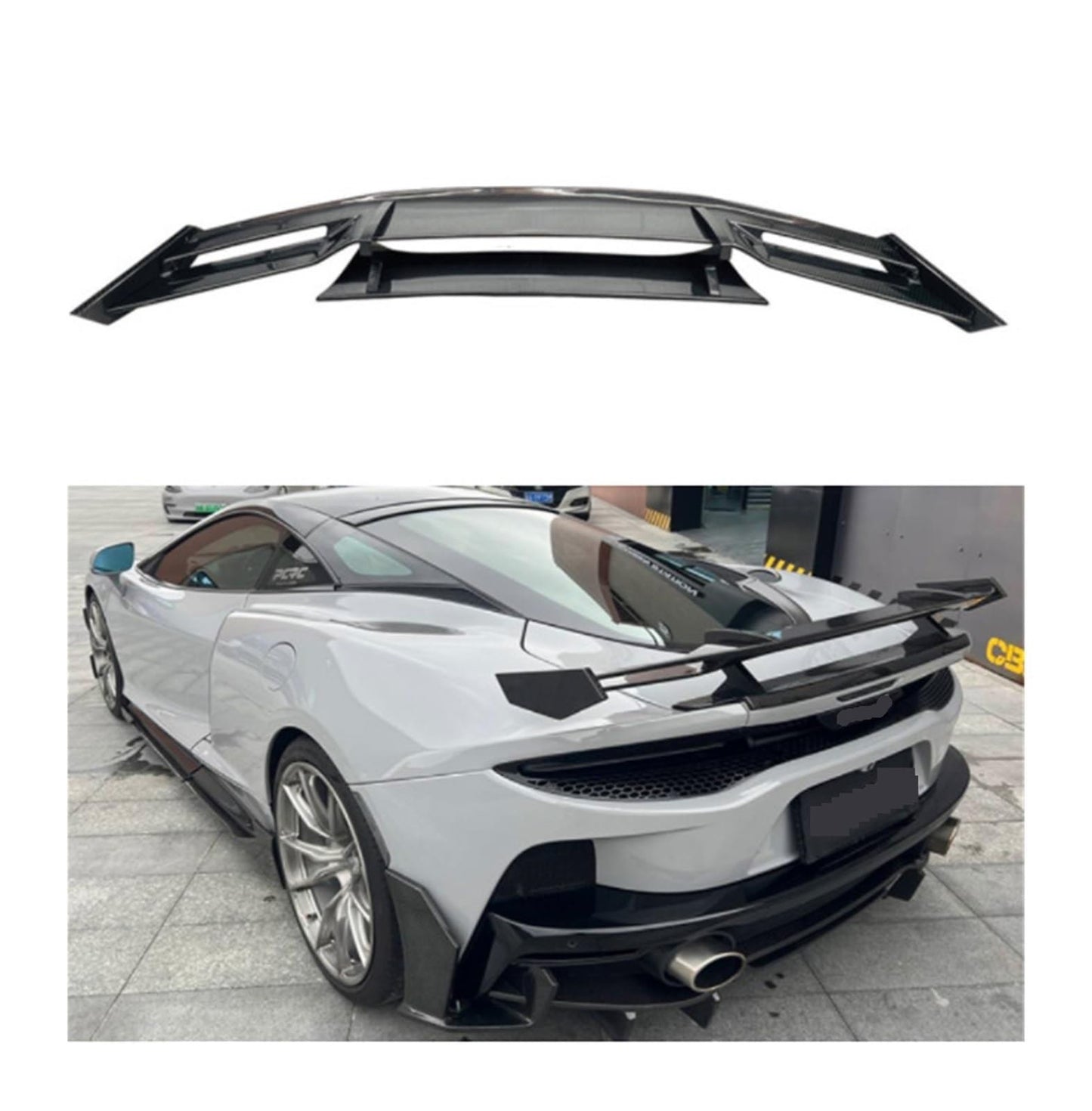 Mclaren GT Real Pre-Preg Dry Carbon Fibre Rear Wing Trunk Lip Spoiler 2019 2020 2021 2022 2023 2024