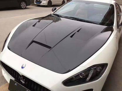 Maserati Granturismo Carbon Fibre MC Style Quad Vent Hood Bonnet 2007 - 2016