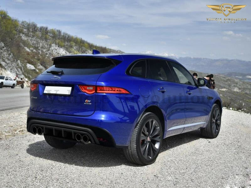 Jaguar F Pace Rear Quad Tips Valance Diffuser Bumper Upgrade 2016 2017 2018 2019