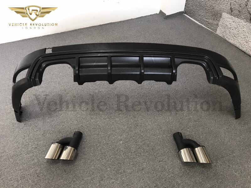 Jaguar F Pace Rear Diffuser Quad Tips Valance Bumper Upgrade 2016 2017 2018 2019