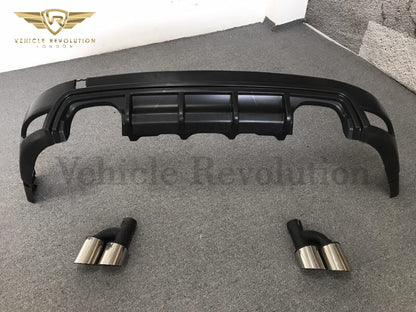 Jaguar F Pace Rear Quad Tips Valance Diffuser Bumper Upgrade 2016 2017 2018 2019