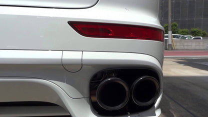 Porsche Cayenne GTS Style 958 Black Titanium Exhaust Tips 2015-2017