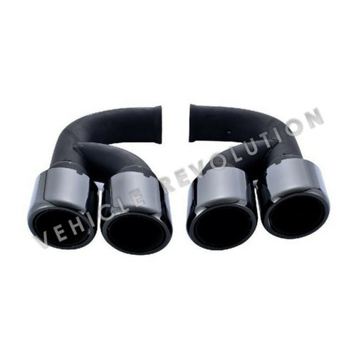 Porsche Cayenne S Style 958 Black Titanium Exhaust Tips 2010-2014