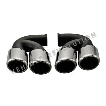 Porsche Cayenne S Style 958 Chrome Exhaust Tips 2010 - 2014