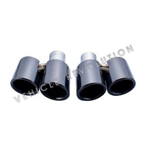 Porsche Panamera GTS Style 970 2010-2013 Double Layer Black Titanium Exhaust Tips