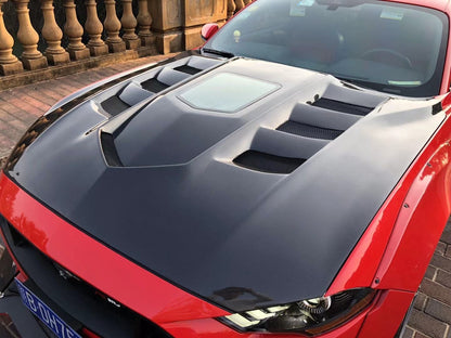 Mustang Carbon Fibre Exhibition Vented Bonnet Hood for all 2015 2016 2017 Ford Mustang models