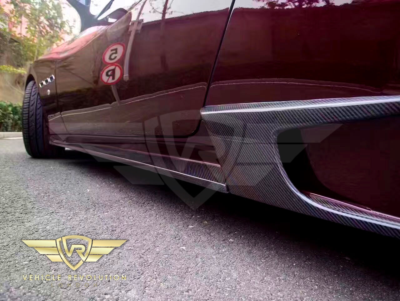 Maserati GT GTS MC Style Carbon Fiber Side Skirt 2007 - 2013