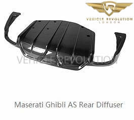 Maserati Ghibli Carbon Fiber AS Style Rear Diffuser 2013 2014 2015 2016 2017