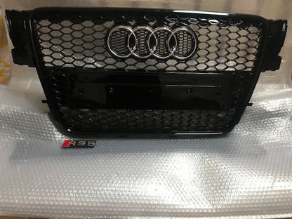 Audi S5 A5 RS5  Black Grille, Black Frame, Chrome Rings 2008 - 2012