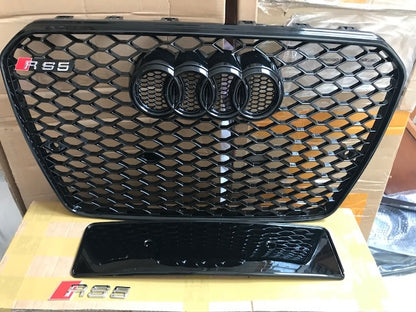 Audi S5 A5 RS5 Black Grille Black  Frame Black Rings 2013 2014 2015