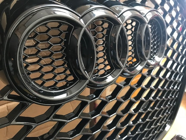 Audi S5 A5 RS5 Black Grille Black  Frame Black Rings 2013 2014 2015