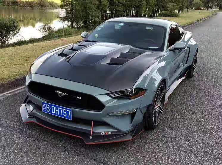 Mustang Carbon Fibre Exhibition Vented Bonnet Hood for all 2015 2016 2017 Ford Mustang models