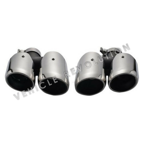 Porsche Macan S Style 95B Chrome Double Layer Exhaust Tips 2014-2016