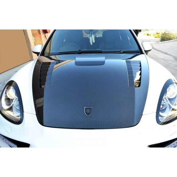 Porsche Cayenne 958 Carbon Fibre Stingray style Front Bonnet Hood 2010 - 2014