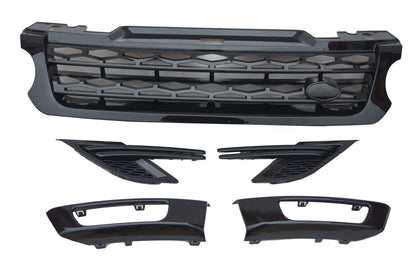 Range Rover Sport L494 Jet Black SVR Style Front Grille, Side Vent Set 2014+