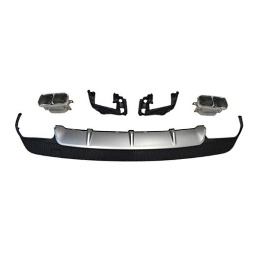 Mercedes Benz W117 C117 CLA 45 MG Style Rear Diffuser With Silver Exhaust Tips 2013 - 2016