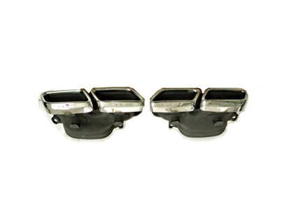 Mercedes Benz C Class C205 Rear Diffuser Valance Quad Exhaust Tips AMG Style 2016